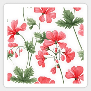 Geranium Garden: Blossoming Floral Patterns Magnet